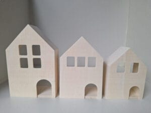 huisjes setje hout a