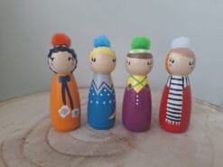 winter meisjes set bestaat uit 4 warm aangeklede meisjes (a)