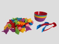 Oceaandieren sorteren. Met deze set kun je van alles doen, tellen, kleur of soort bepalen, enzovoort.